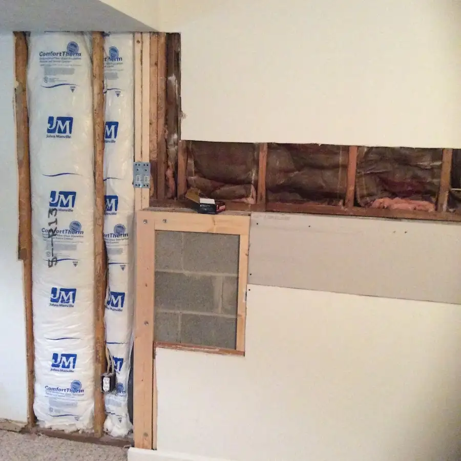 Wall insulation replacement during Structural Drying in Raynham